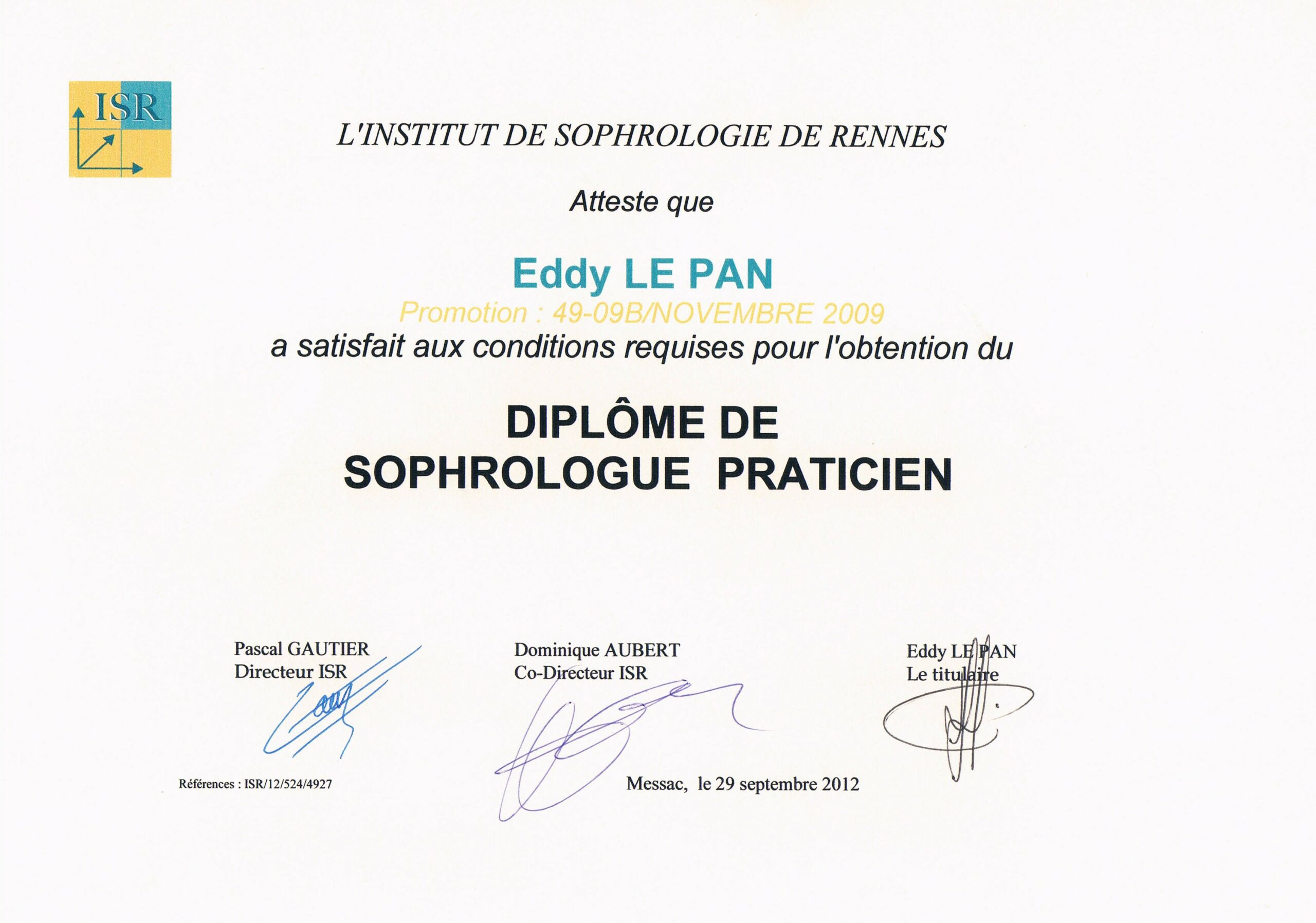 Diplôme de Sophrologie